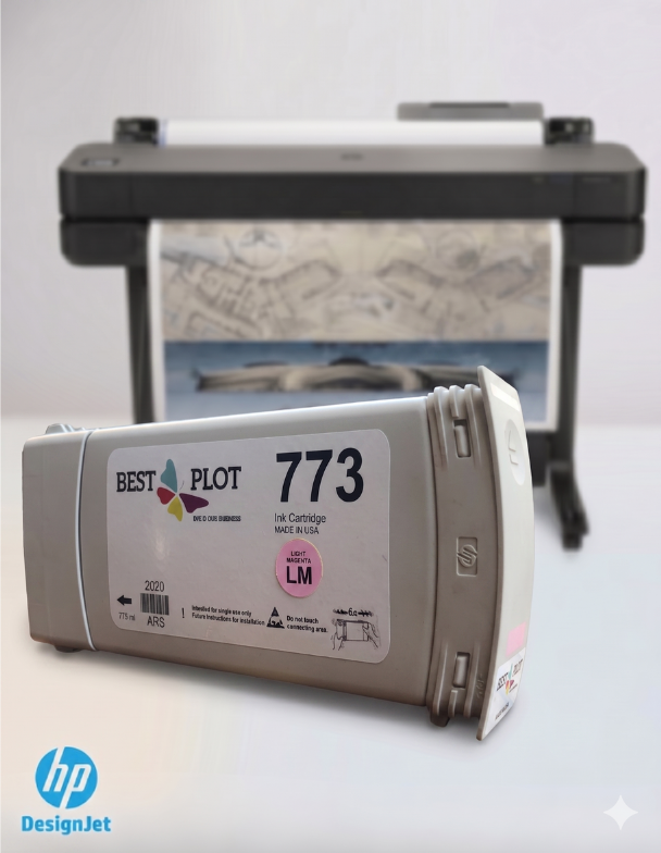 Best Plot HP DesignJet Z6800-Z6600-Z6200 Plotter Uyumlu Muadil Mürekkep 775ml Açık Magenta LM
